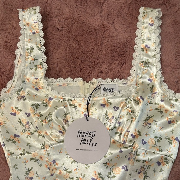 Princess Polly Floral Satin Corset Top - Picture 6 of 7